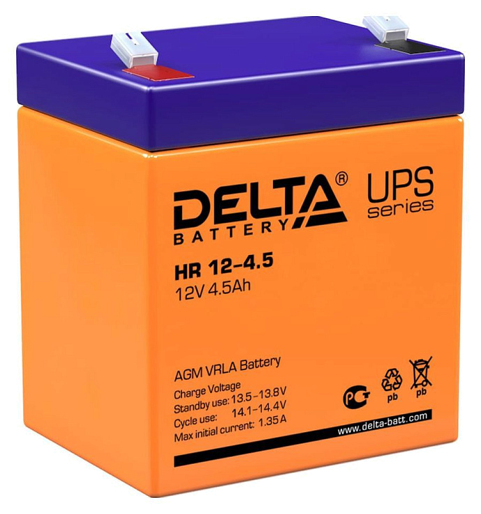Аккумулятор Delta HR 12-4.5 (12V 4.5Ah)