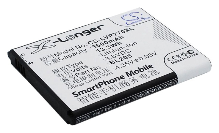 Аккумулятор CameronSino CS-LVP770XL для Lenovo P770