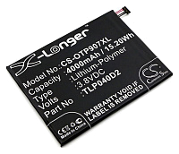 Аккумулятор CameronSino CS-OTP907XL (Alcatel One Touch Pixi 7 9007T (TLp040D2))