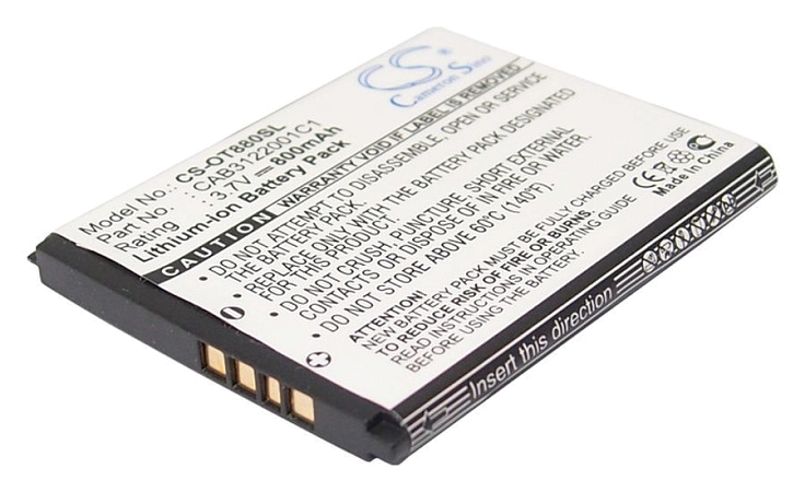 Аккумулятор CameronSino CS-OT880SL для Alcatel BY42, CAB3120000C1, CAB3122001C1