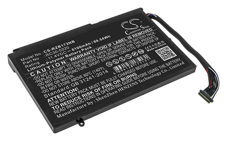 Аккумуляторная батарея CS-RZB173NB для Razer Blade Pro 17 2017, p/n: RC30-0220